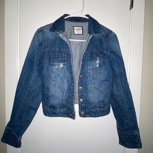 NWOT Highway Jeans Distressed Denim Jacket